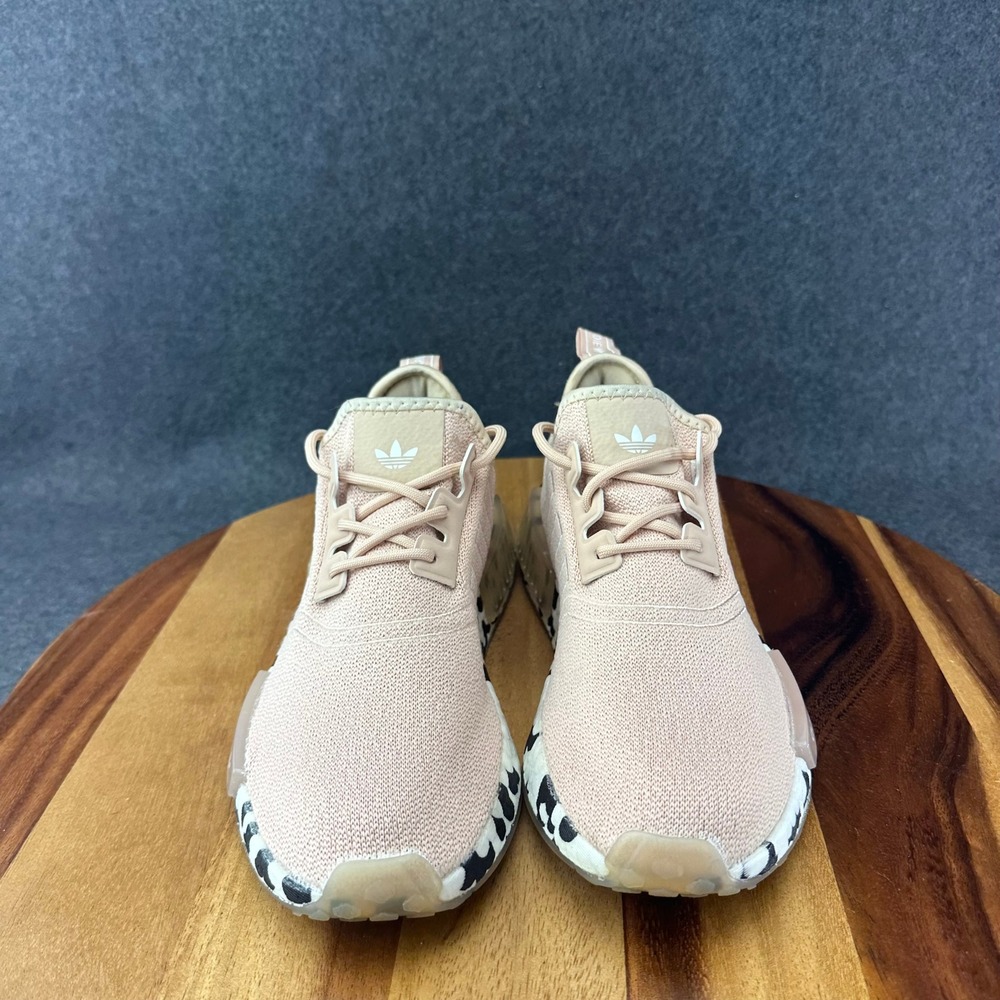 Adidas NMD R1 Halo Blush Spotted Womens 7 Cow Print Pink Beige Sneakers GZ7996 - Picture 4 of 12